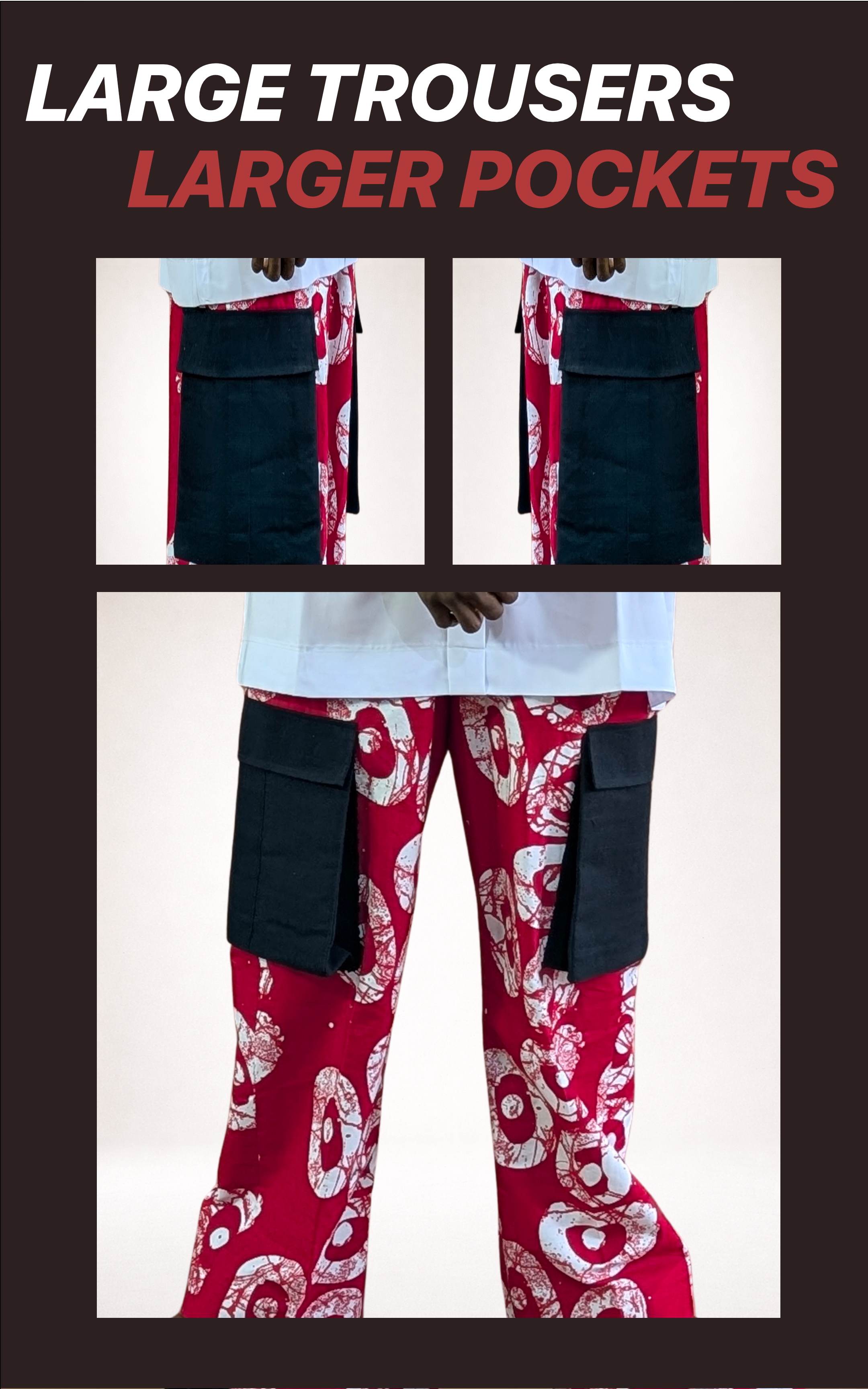 Sterling Red Adire Trousers - Feb.26 Valentines Collection - page 4