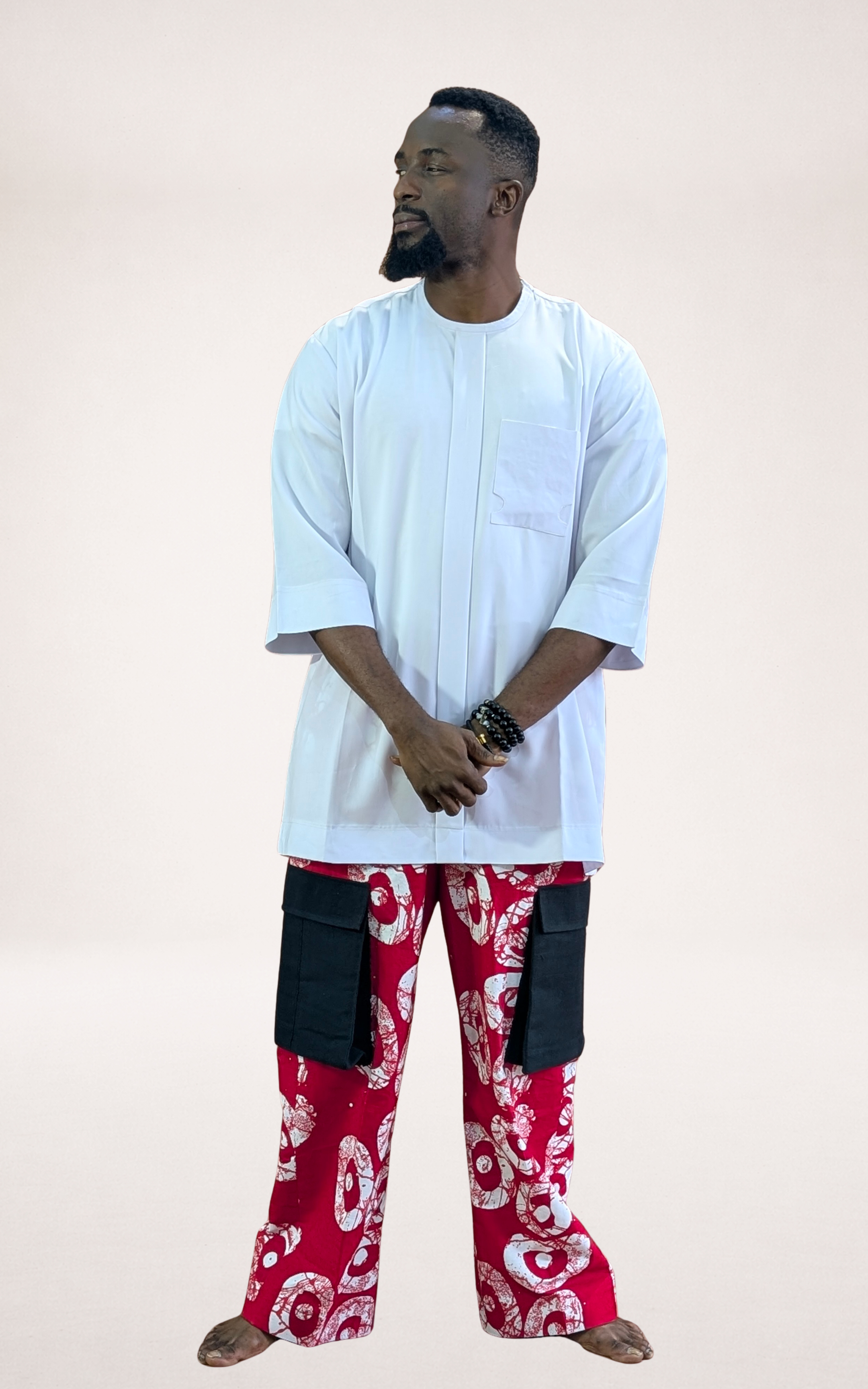 White Native Shirt and Red Adire Trousers - page 4