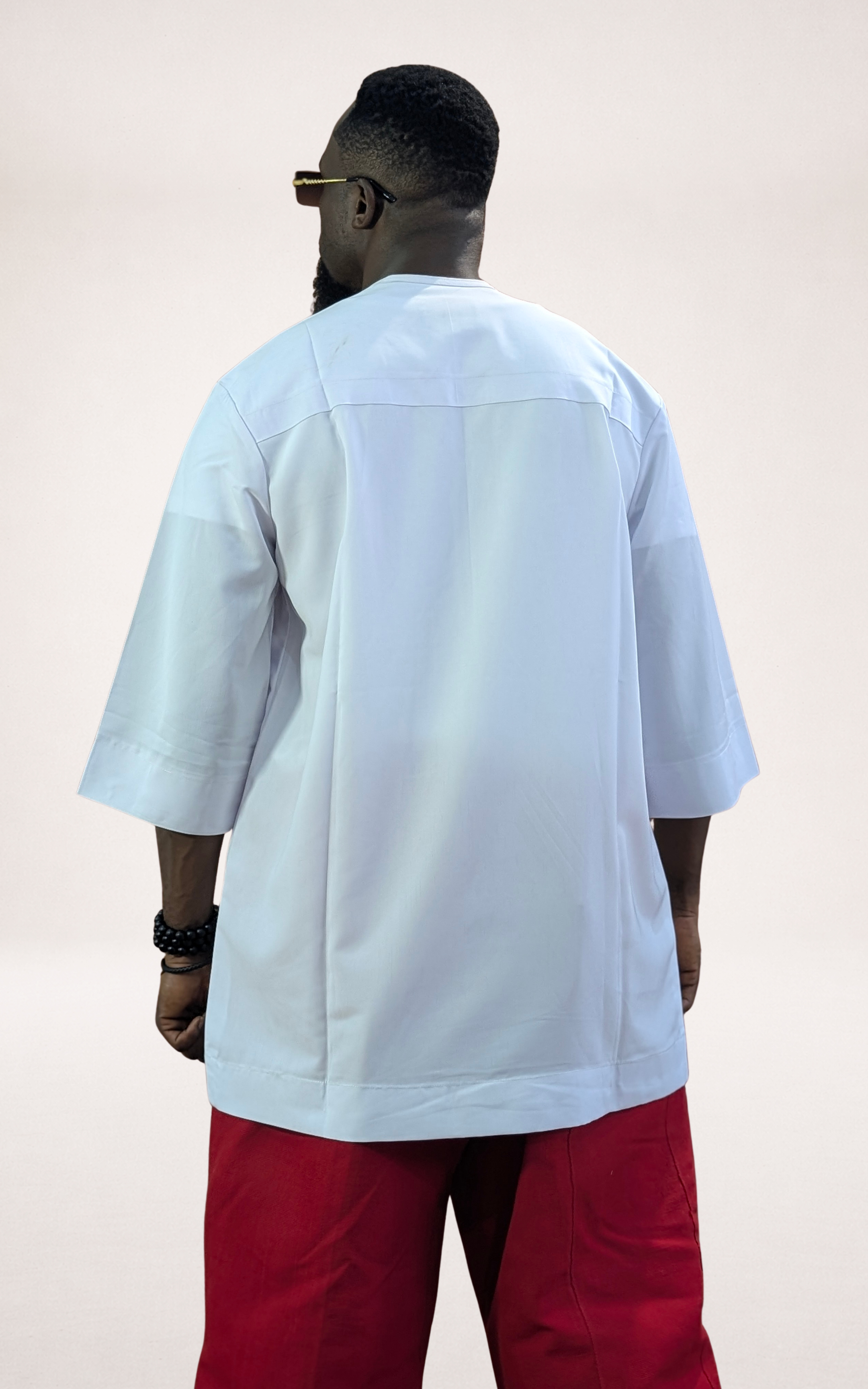 Black/Red Aso-oke Trouser and White Native Shirt - page 6