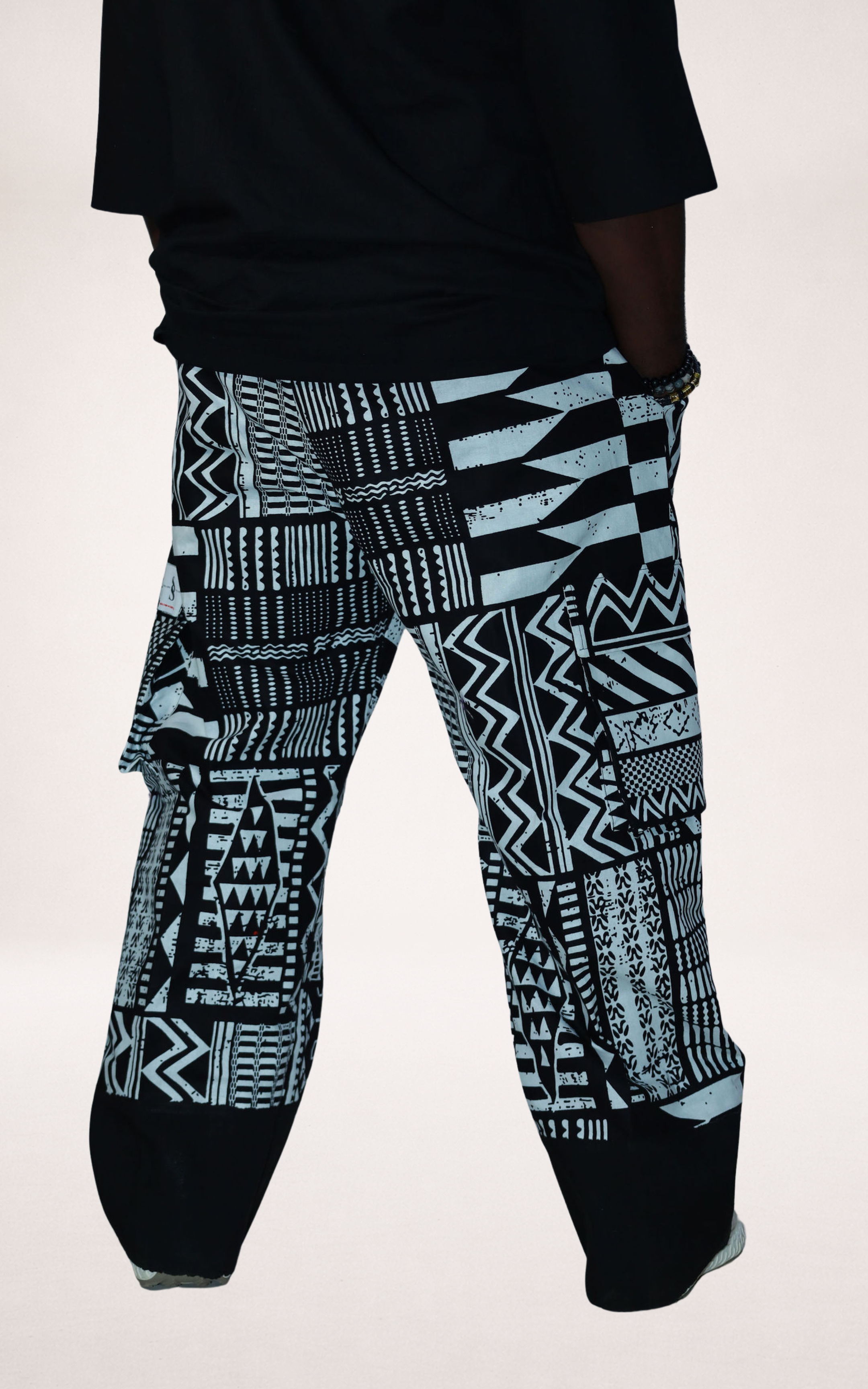 Black & White Aso-oke Trousers - page 5