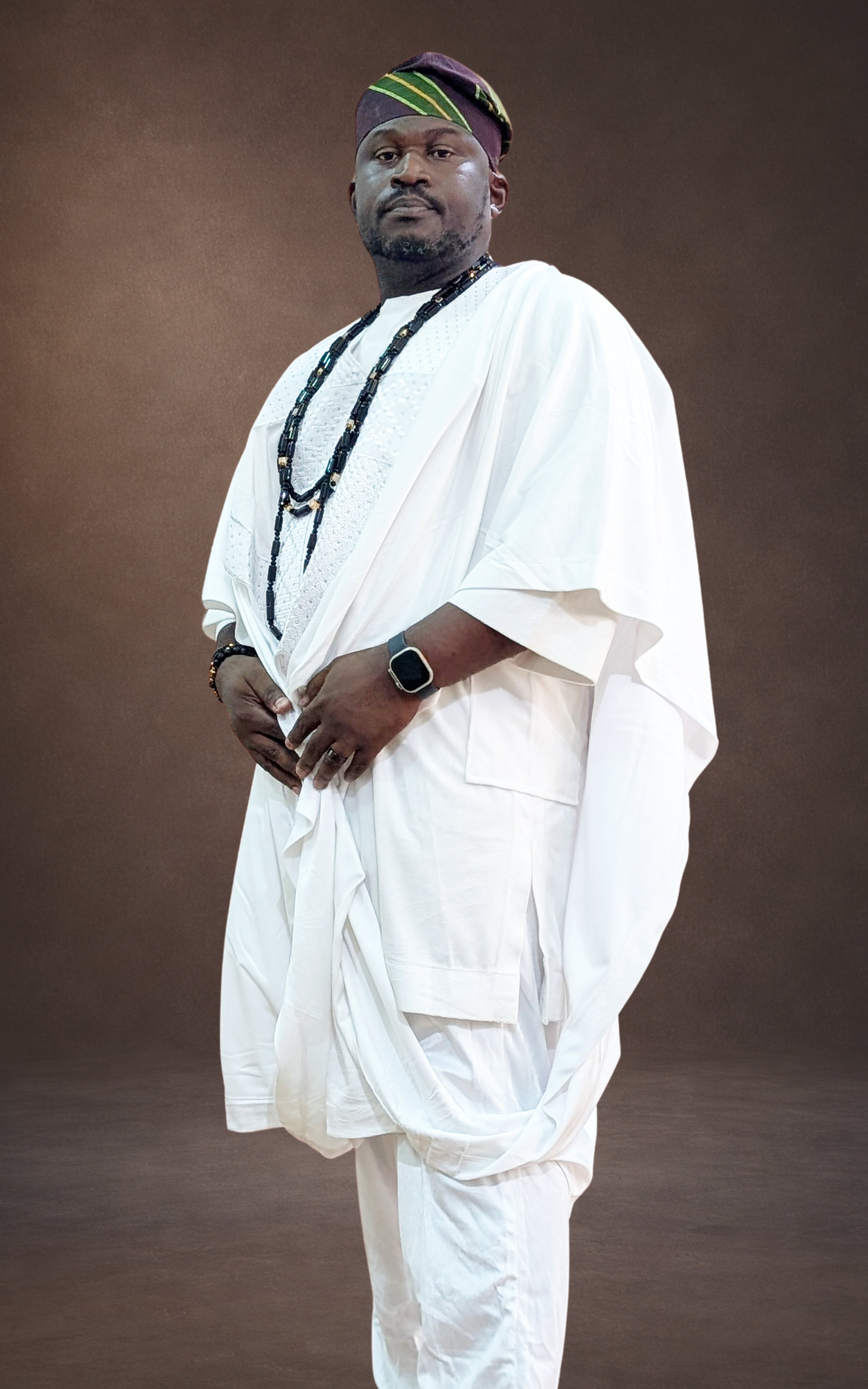 White Embroidered Agbada Set - page 4