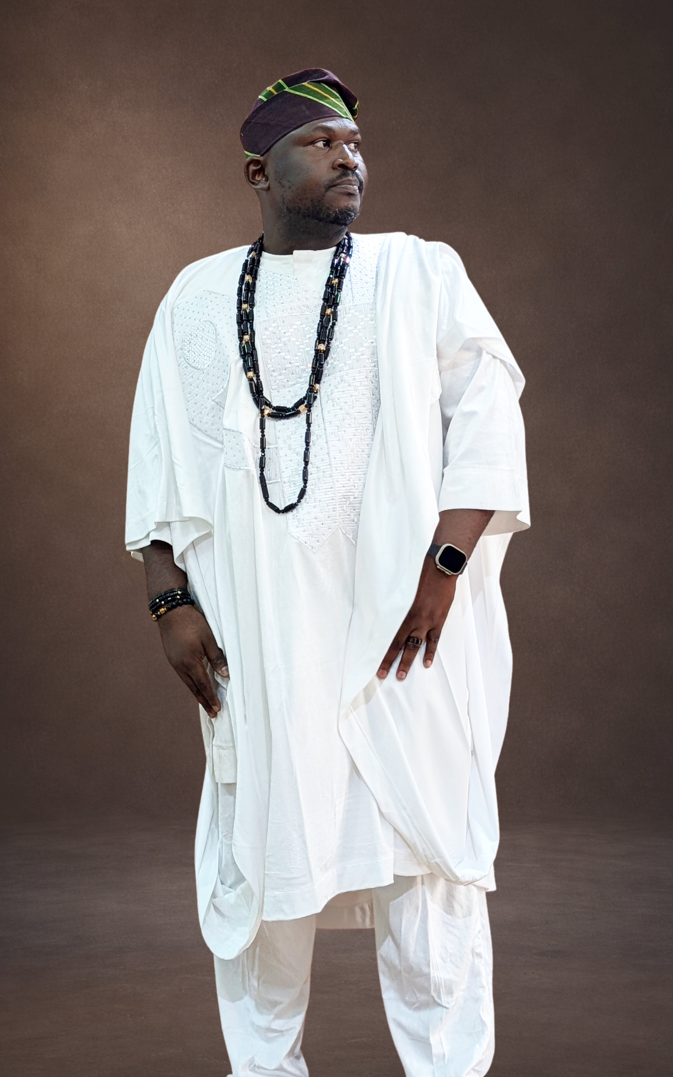 White Embroidered Agbada Set - page 5