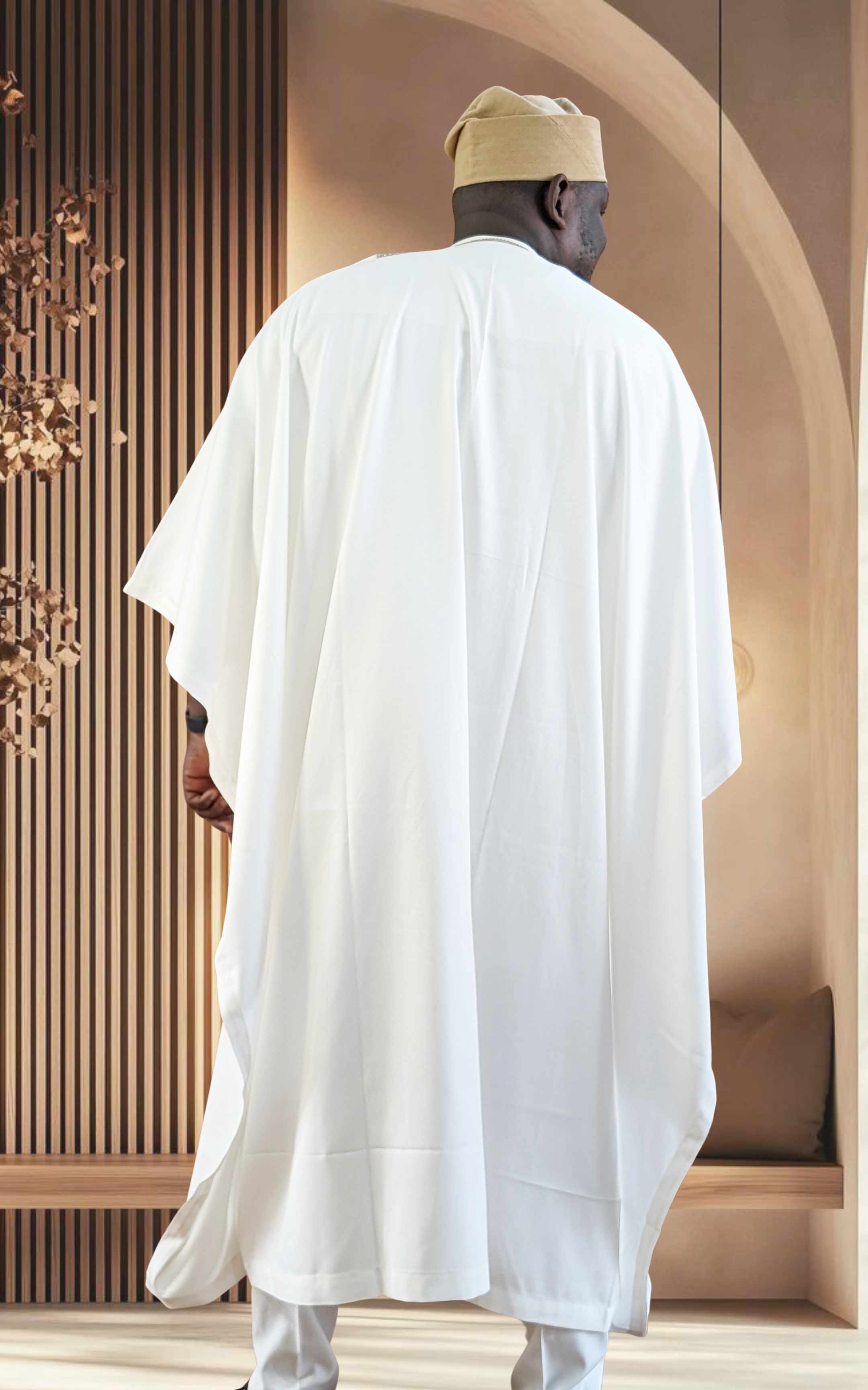 White/Gold Embroidered Agbada Set - page 3